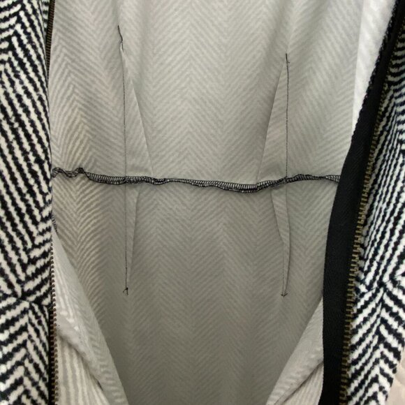 The Limited Mini Dress Office Wear Size 4 Herringbone Gray - Picture 5 of 11